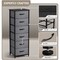 Sorbus 6 Drawers Tall Dresser with Steel Frame, Wood Top & Easy Pull Foldable Fabric Bins